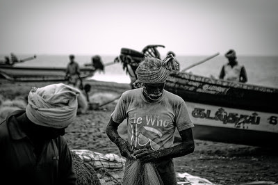 Fig 1. Fishermen at work in Tamil Nadu (credit: Nithi Anand)
